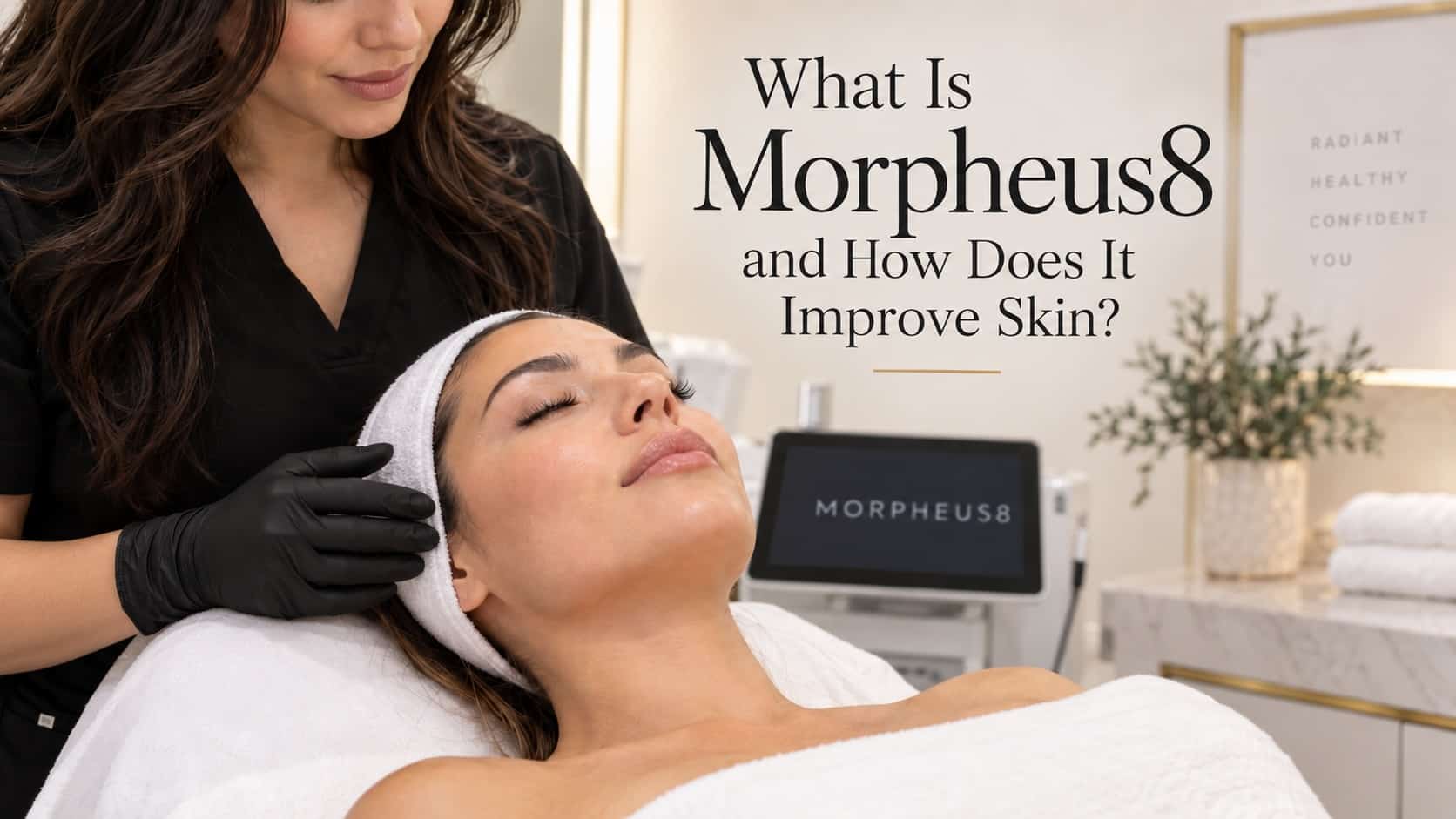 Morpheus8 radiofrequency microneedling treatment at Allure Laser Studio in Houston
